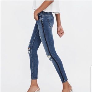 Zara Side Strip Sparkle Jeans